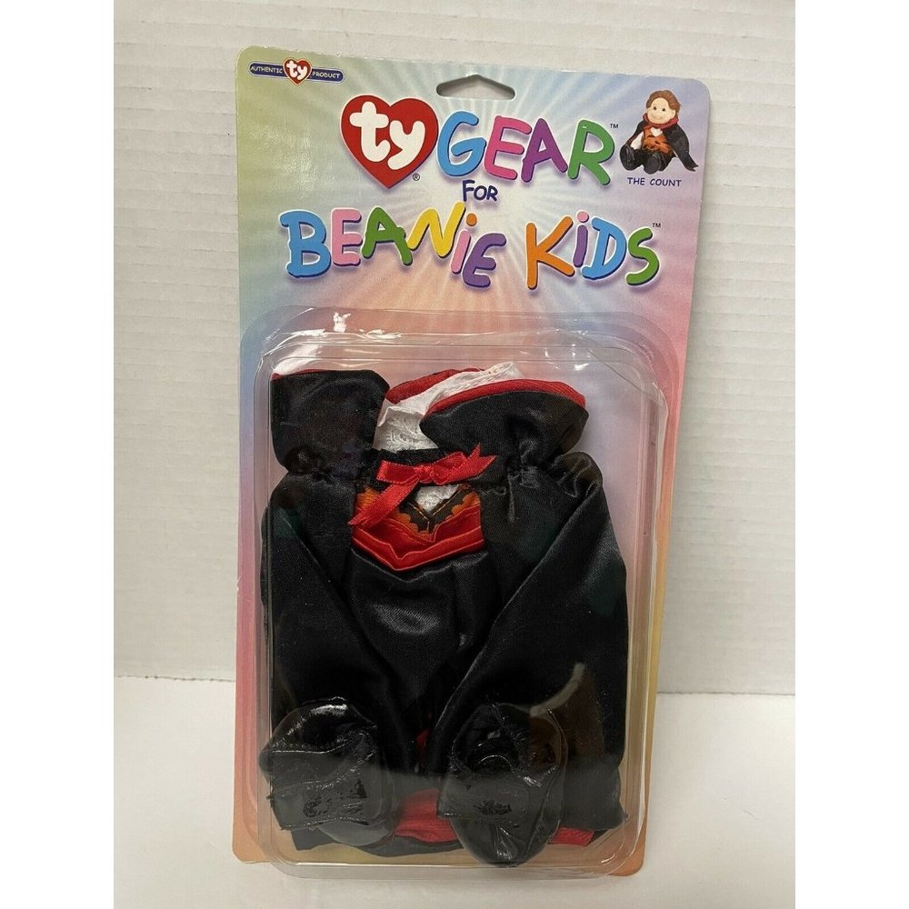 TY Gear for Beanie Kids The Count Halloween Black Cape 7"